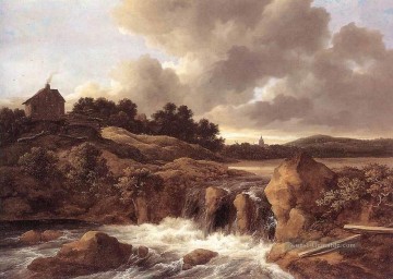  isaakszoon - Landschaft mit Wasserfall Jacob van Ruisdael Isaakszoon Fluss